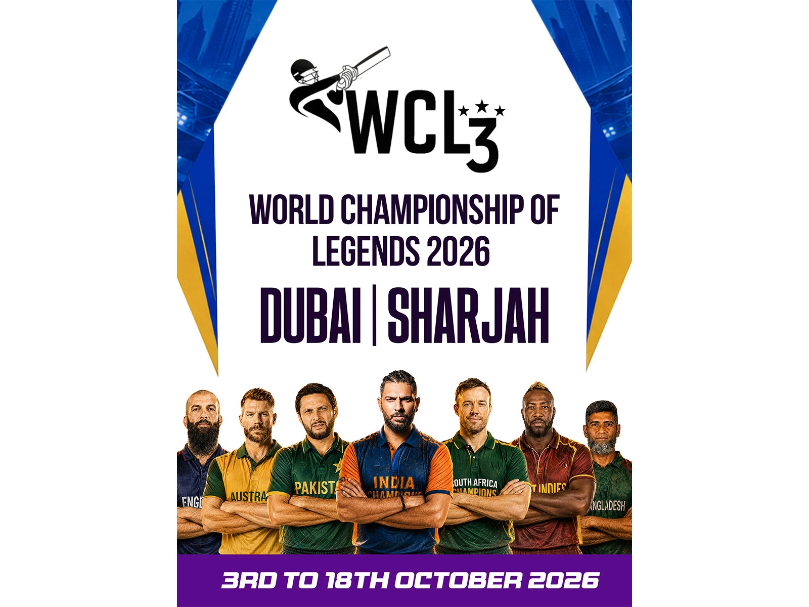 WCL सीजन 3: पाकिस्तान चैंपियंस ने टूर्नामेंट से किया नाम वापस, वजह बताई 'अपरिहार्य परिस्थितियां'
