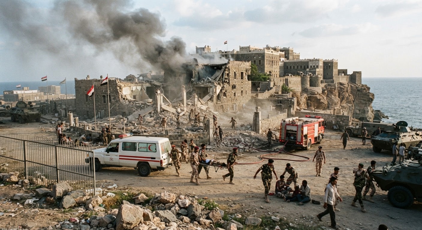 Five Killed, 16 Injured in Houthi Missile Attack on Presidential Palace in Aden
