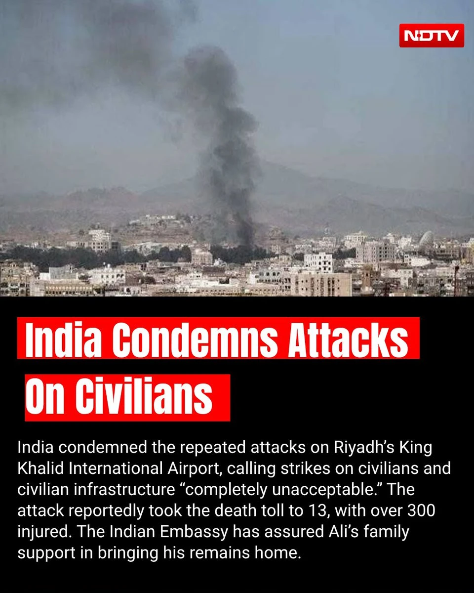 रियाद हवाई अड्डे पर मिसाइल हमले के बाद भारत ने संयुक्त राष्ट्र से खाड़ी देशों में भारतीयों की सुरक्षा की मांग की