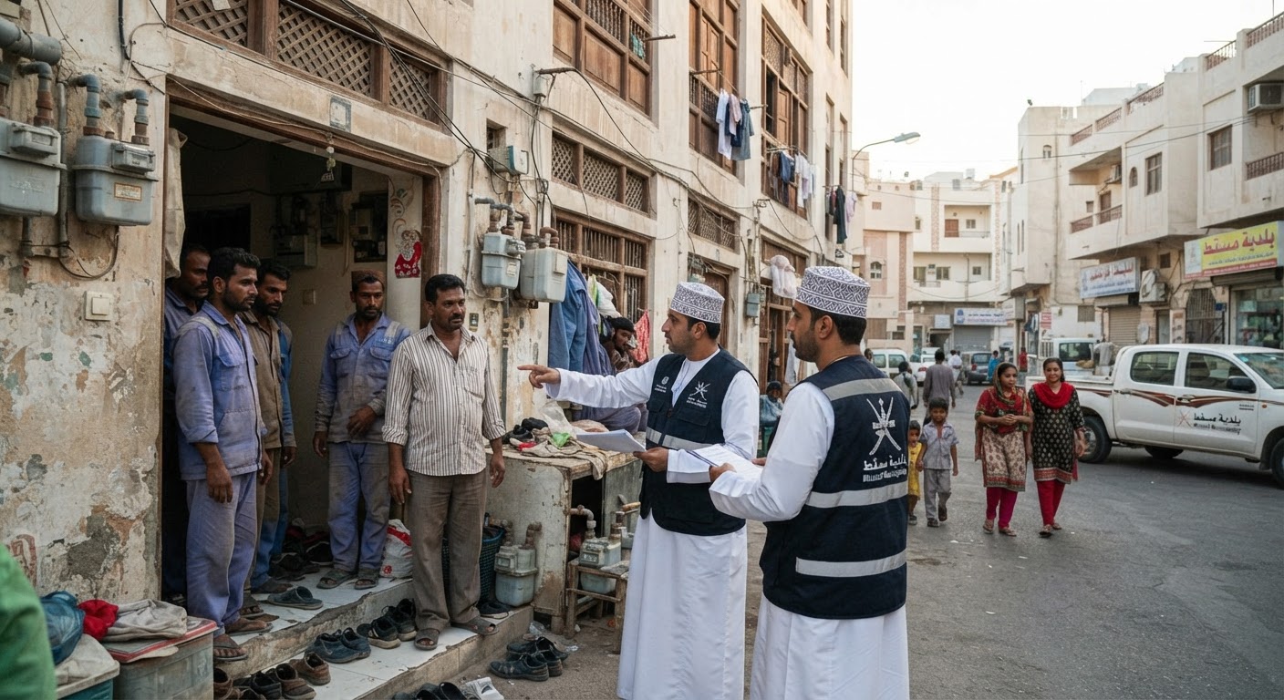 मस्कट नगर पालिका ने आवासीय इमारतों में परिवारों और बैचलर के एक साथ रहने पर लगाई रोक, नियमों के उल्लंघन पर होगी कार्रवाई