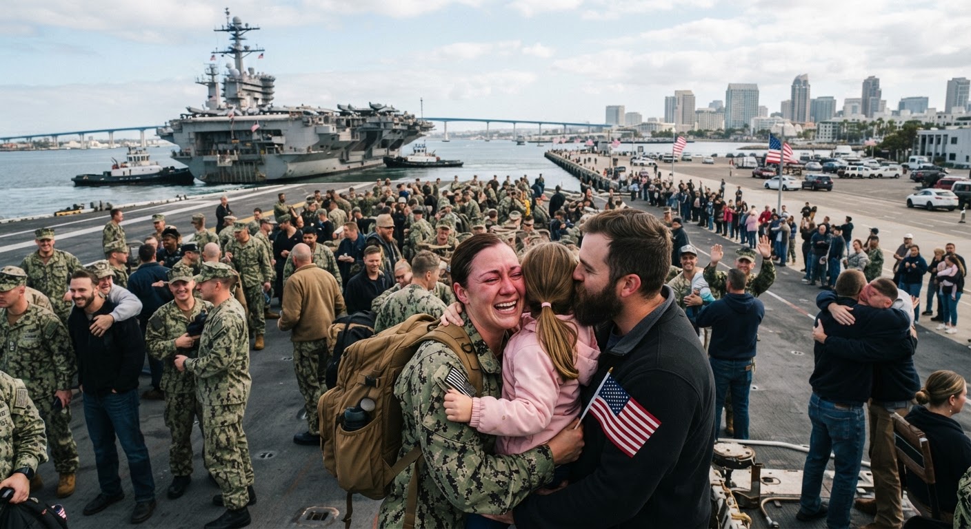 USS Abraham Lincoln की सैन डिएगो वापसी: 321 दिनों का रिकॉर्ड मिशन पूरा