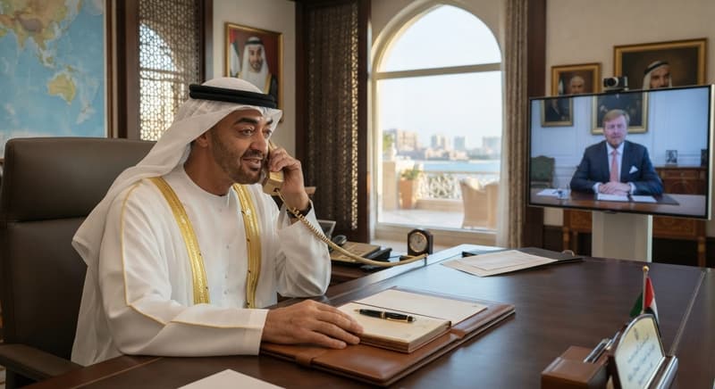 UAE के राष्ट्रपति और नीदरलैंड के राजा के बीच महत्वपूर्ण बातचीत