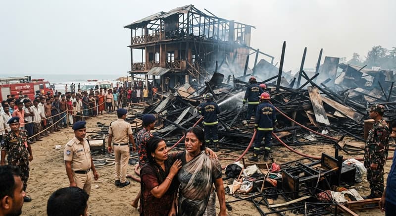 बांग्लादेश के कॉक्स बाजार में बिना लाइसेंस वाले बीच रिसॉर्ट में भीषण आग लगी जिससे 10 लोगों की मौत हो गई
