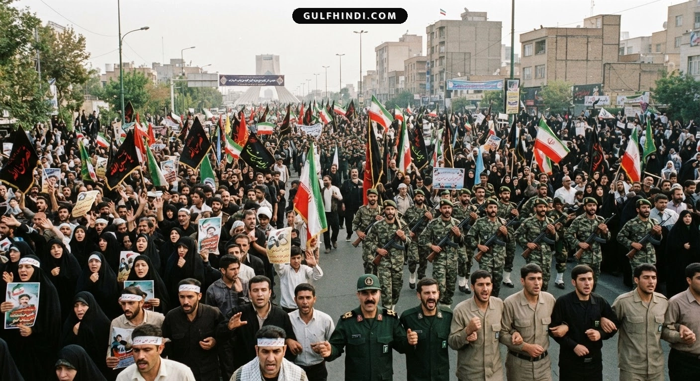 Tehran में ईरान का बड़ा सैन्य प्रदर्शन, लाखों लोग सड़कों पर उतरे और नए सुरक्षा अभियान की शुरुआत की.