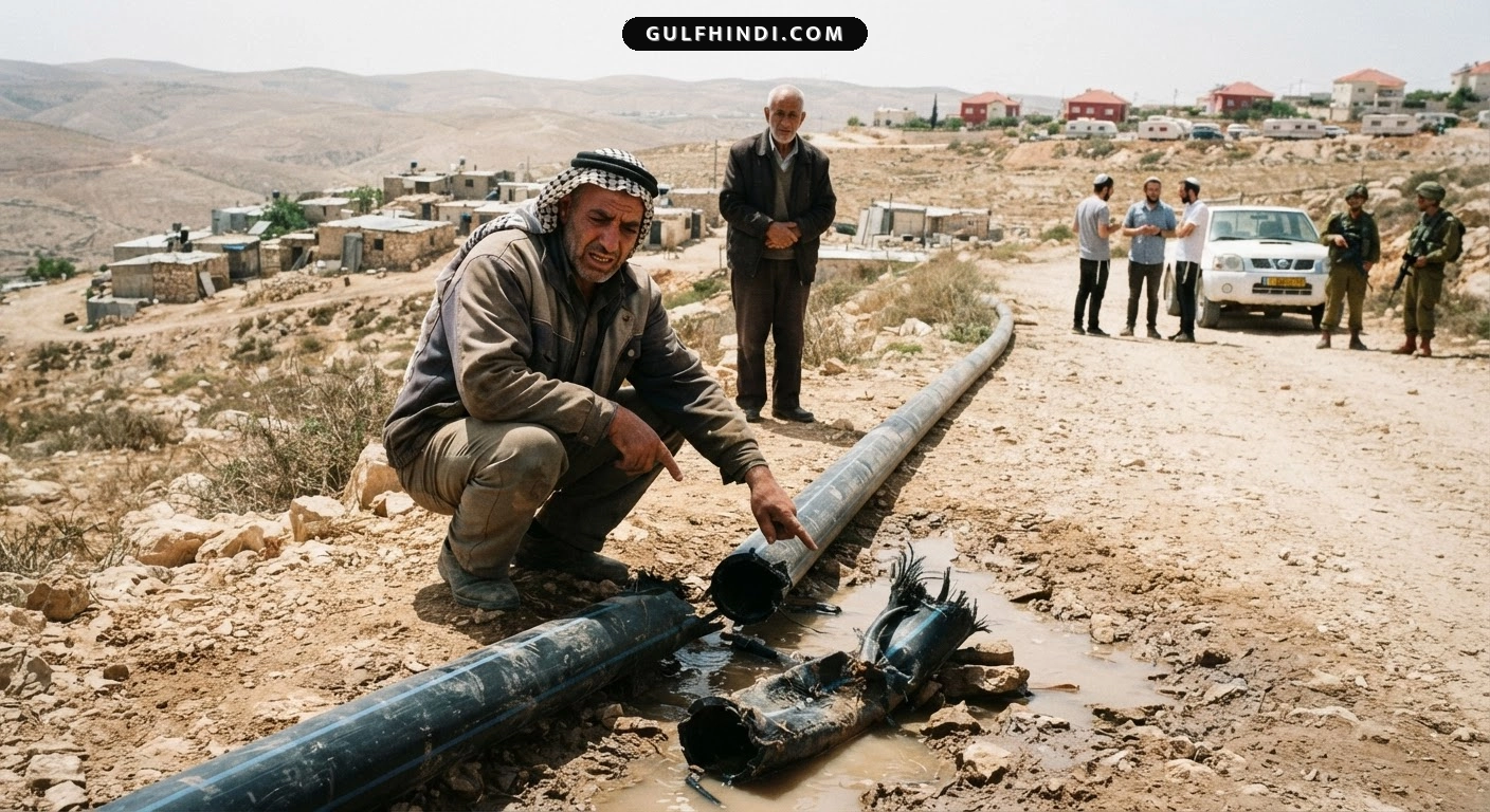 West Bank में इसराइली Settlers का बड़ा हमला, पानी की सप्लाई काटी और घरों पर आगजनी.