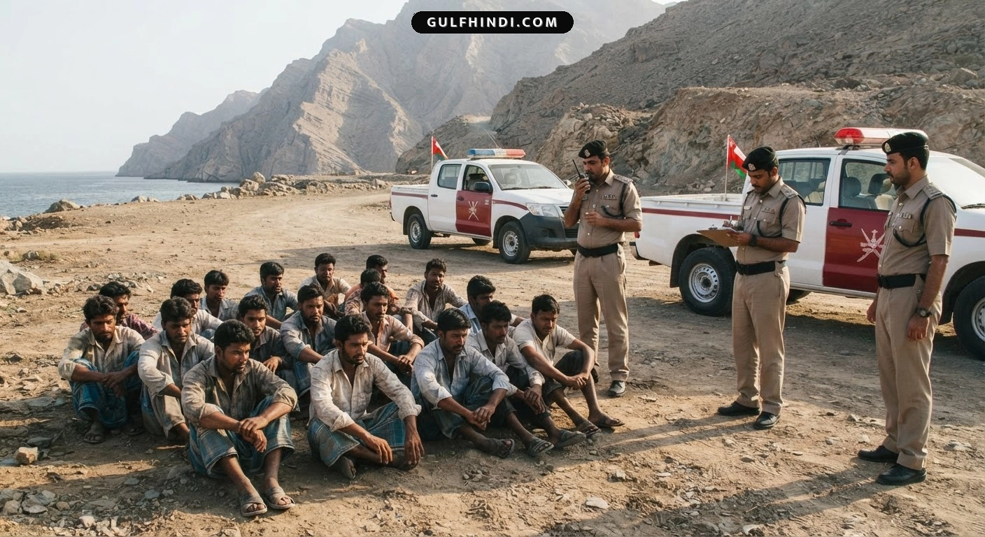 Oman News: मुसंदम में अवैध रूप से घुसे 17 एशियाई नागरिक गिरफ्तार, पुलिस ने की बड़ी कार्रवाई.
