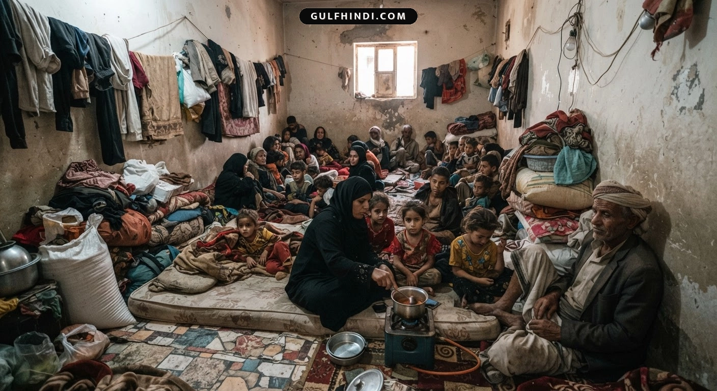 Yemen Crisis: ताइज में बिगड़ते हालात, एक छोटे कमरे में रहने को मजबूर हैं विस्थापित परिवार