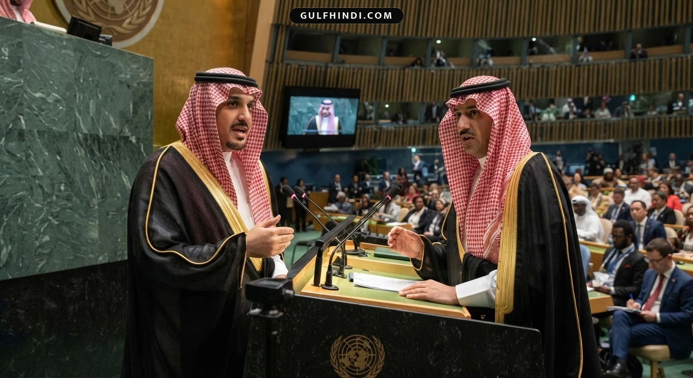 Saudi UNGA Speech: सऊदी अरब ने फलस्तीन मुद्दे पर दिया सख्त संदेश, यमन और समुद्री सुरक्षा पर कही बड़ी बात