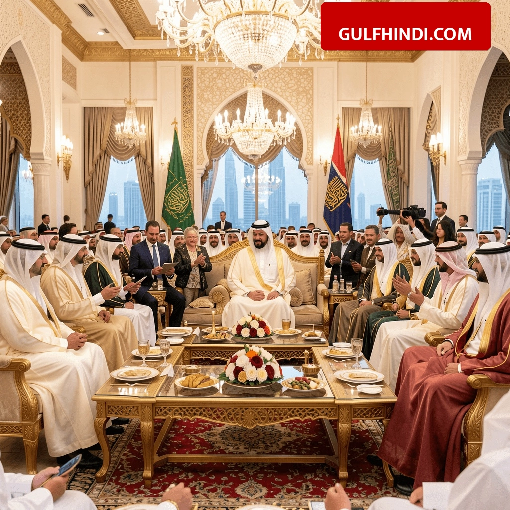 Dubai Ruler Sheikh Mohammed ने ज़ाबील मजलिस में खुद की लोगों से मुलाकात, ईद पर दी खास मुबारकबाद.