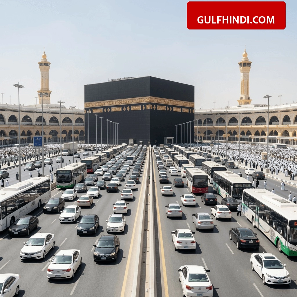 Saudi Arabia Hajj 2026: मक्का जाने वाले रास्तों पर उमड़ा गाड़ियों का सैलाब, 79,000 से ज़्यादा वाहन हुए दाखिल