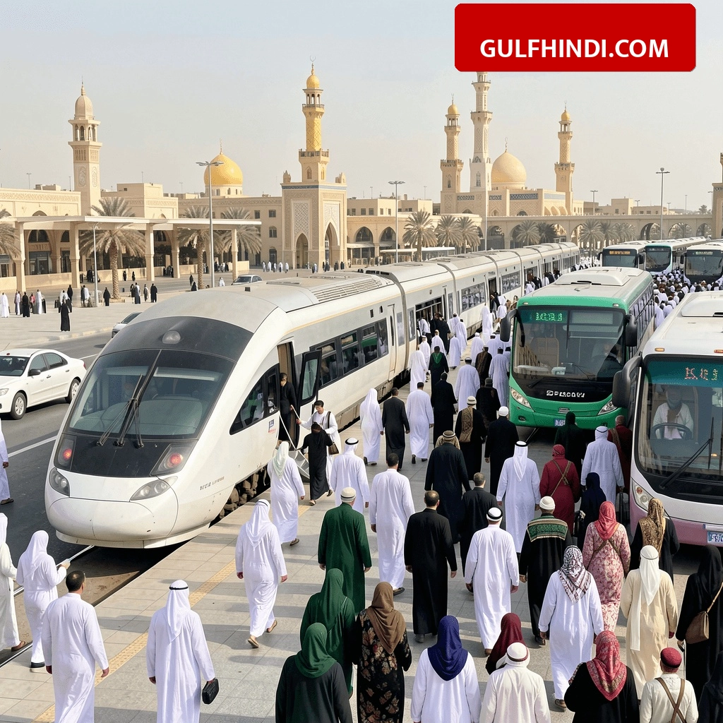 Saudi Arabia Hajj Update: मक्का से मदीना पहुंचे हाजियों के पहले जत्थे, हरमैन ट्रेन से सफर हुआ और भी आसान.