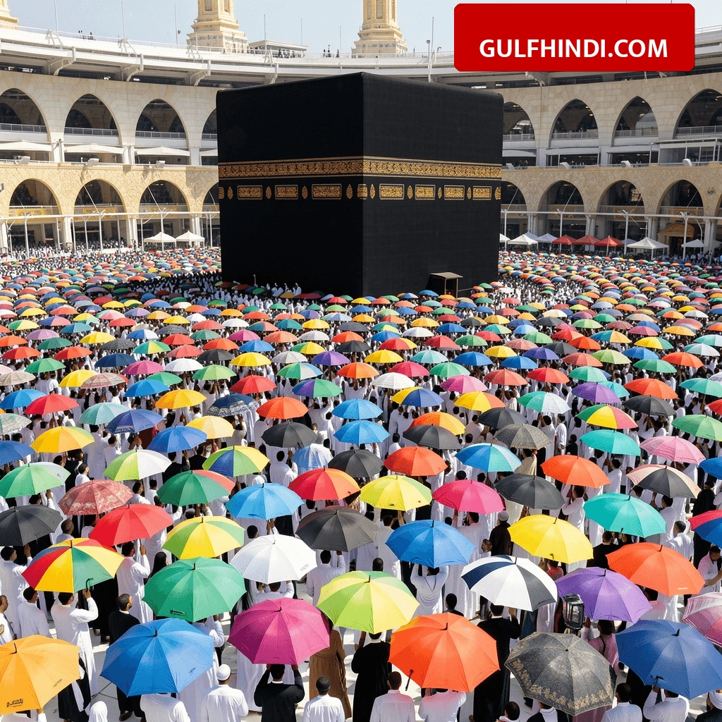 Hajj 2026: मक्का में तवाफ-ए-इफादा के दौरान रंग-बिरंगी छतरियों से दिखा खूबसूरत नजारा, प्रशासन ने जारी किए ये जरूरी नियम