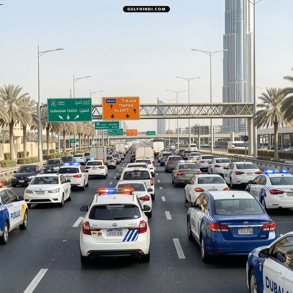 Dubai Traffic Alert: शेख मोहम्मद बिन जायद रोड पर लगा लंबा जाम, शारजाह जाने वाले वाहन चालक बरतें सावधानी