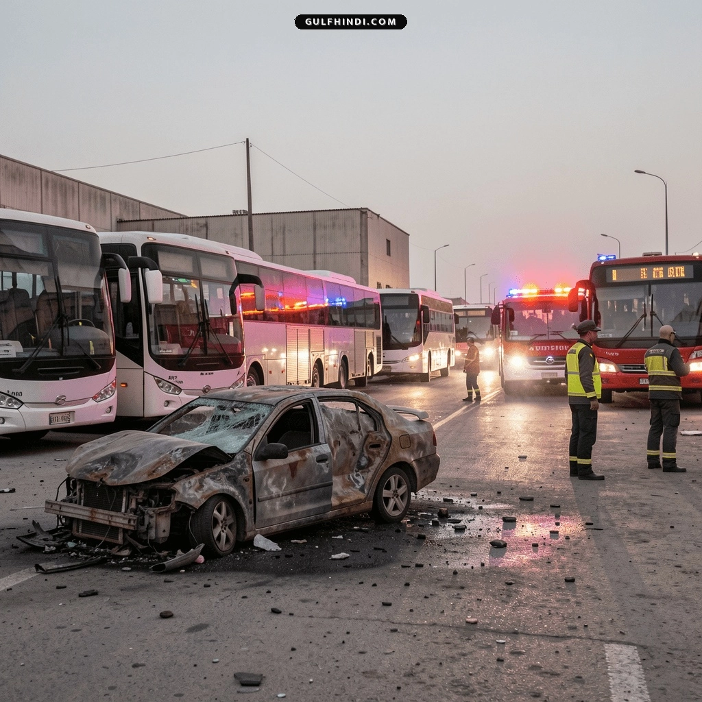 Kuwait Road Accident: सुभान इंडस्ट्रियल एरिया में दर्दनाक हादसा, खड़ी बसों से टकराई कार, आग लगने से 2 लोगों ने गँवाई जान