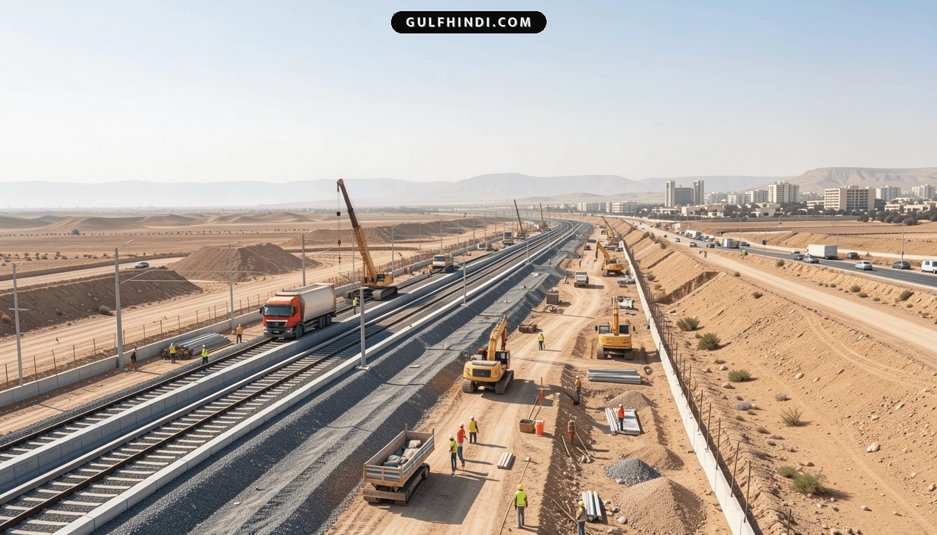 Oman-UAE Hafeet Rail: ओमान और यूएई के बीच रेल लाइन का काम 40% पूरा, अब शुरू हुआ पटरी बिछाने का काम