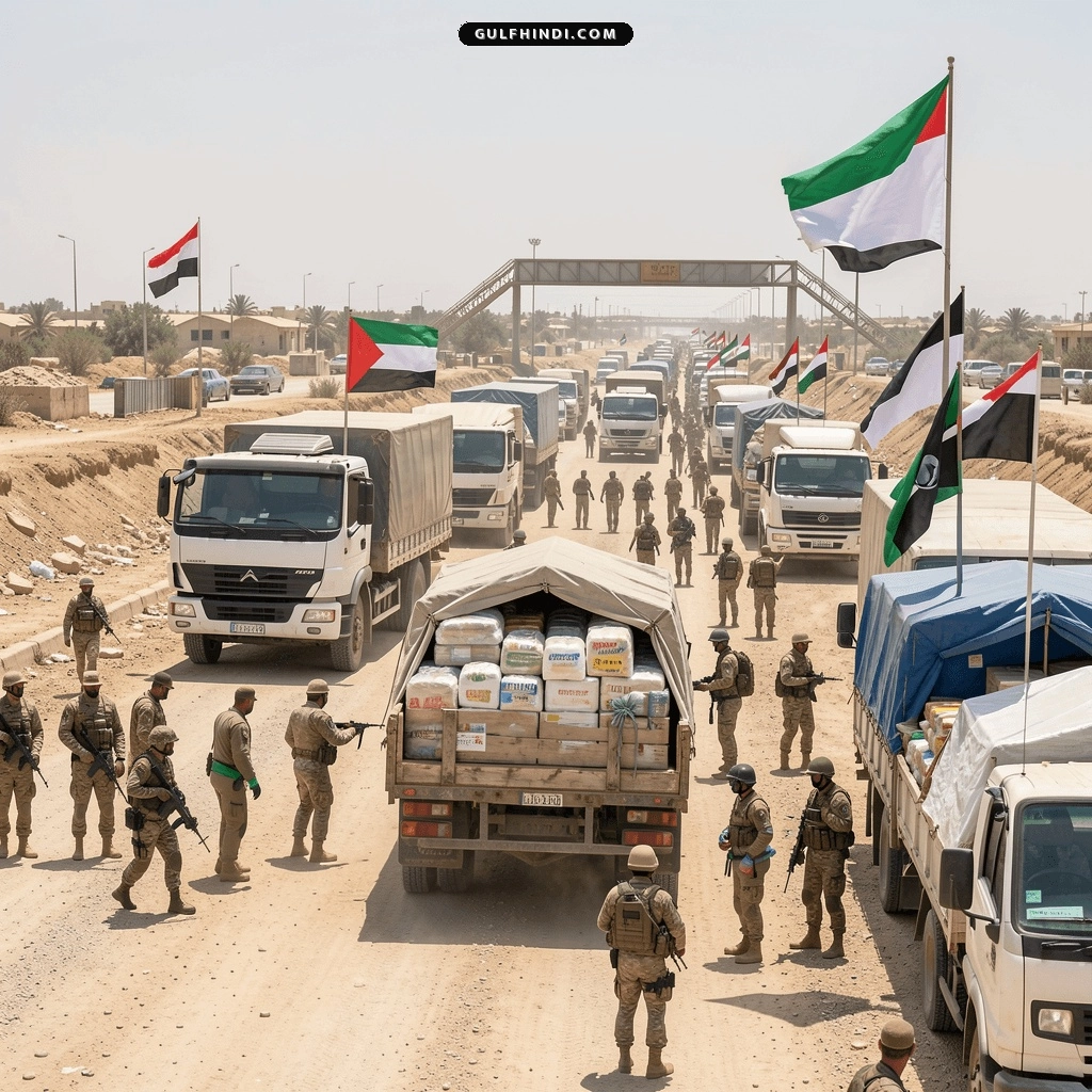 Gaza Aid: UAE ने गाजा भेजा 544 टन राशन और मदद, ‘ऑपरेशन शिवालरस नाइट 3’ के तहत पहुंचे 42 ट्रक