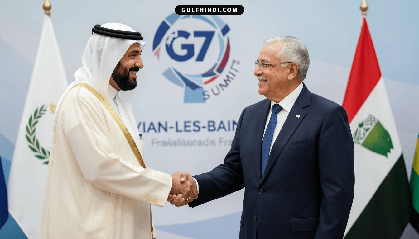 UAE राष्ट्रपति और मिस्र के राष्ट्रपति की मुलाकात, G7 समिट के दौरान क्षेत्रीय स्थिरता और विकास पर हुई चर्चा