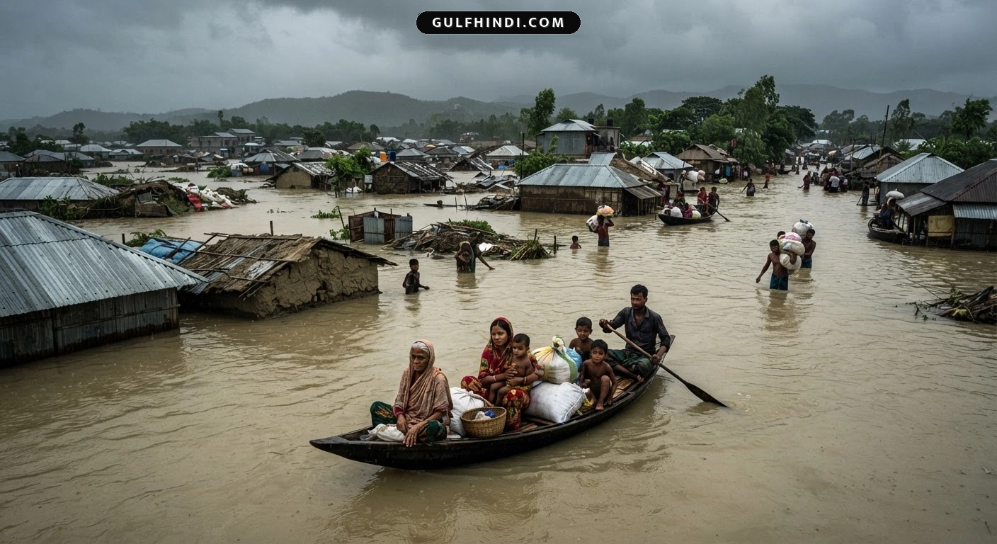 Bangladesh में भीषण बाढ़ का कहर, 44 लोगों की मौत और 10 लाख से ज्यादा लोग फंसे