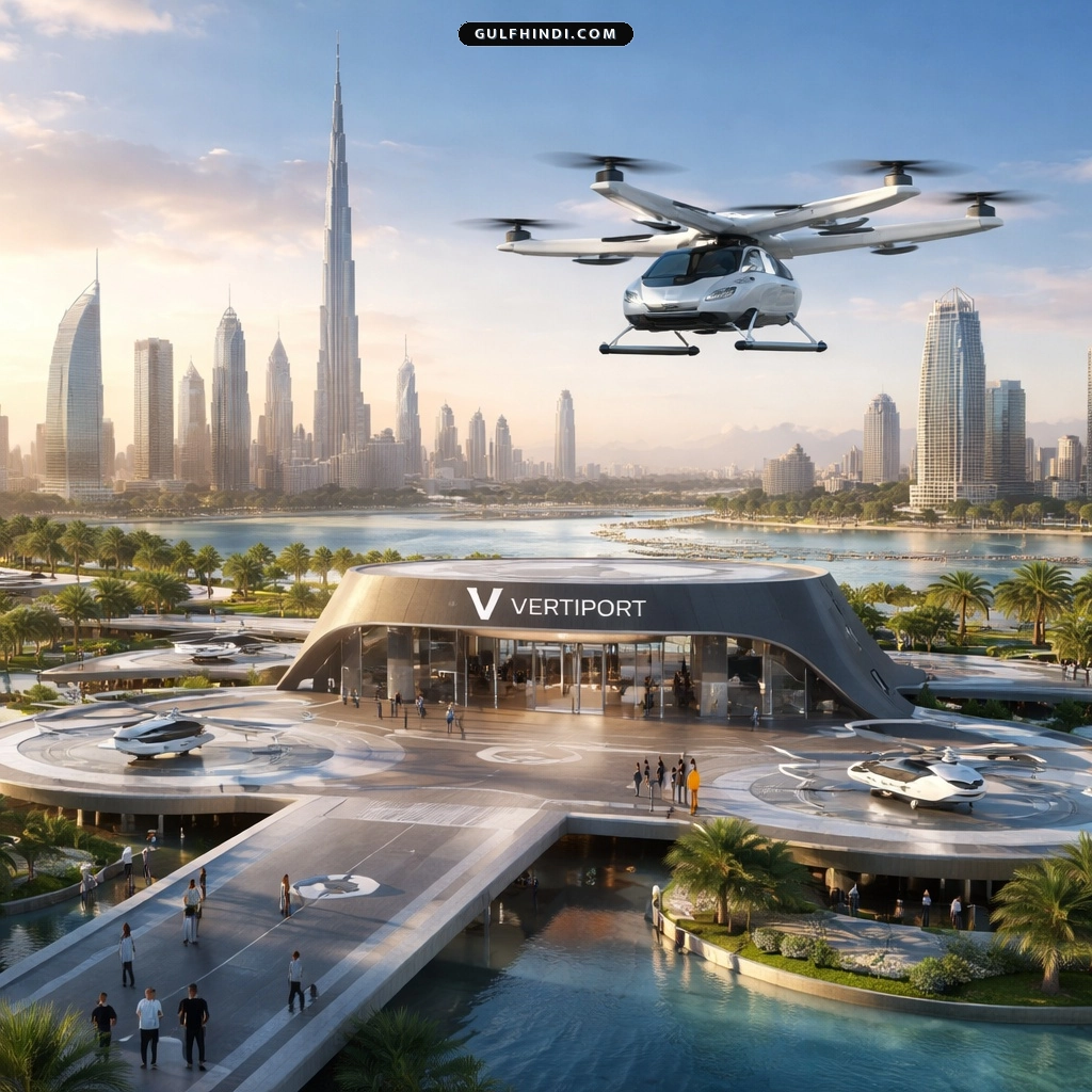 Dubai में दुनिया का पहला कमर्शियल एयर टैक्सी वर्टिपोर्ट हुआ तैयार, अब शुरू होगी इलेक्ट्रिक हवाई टैक्सी सेवा