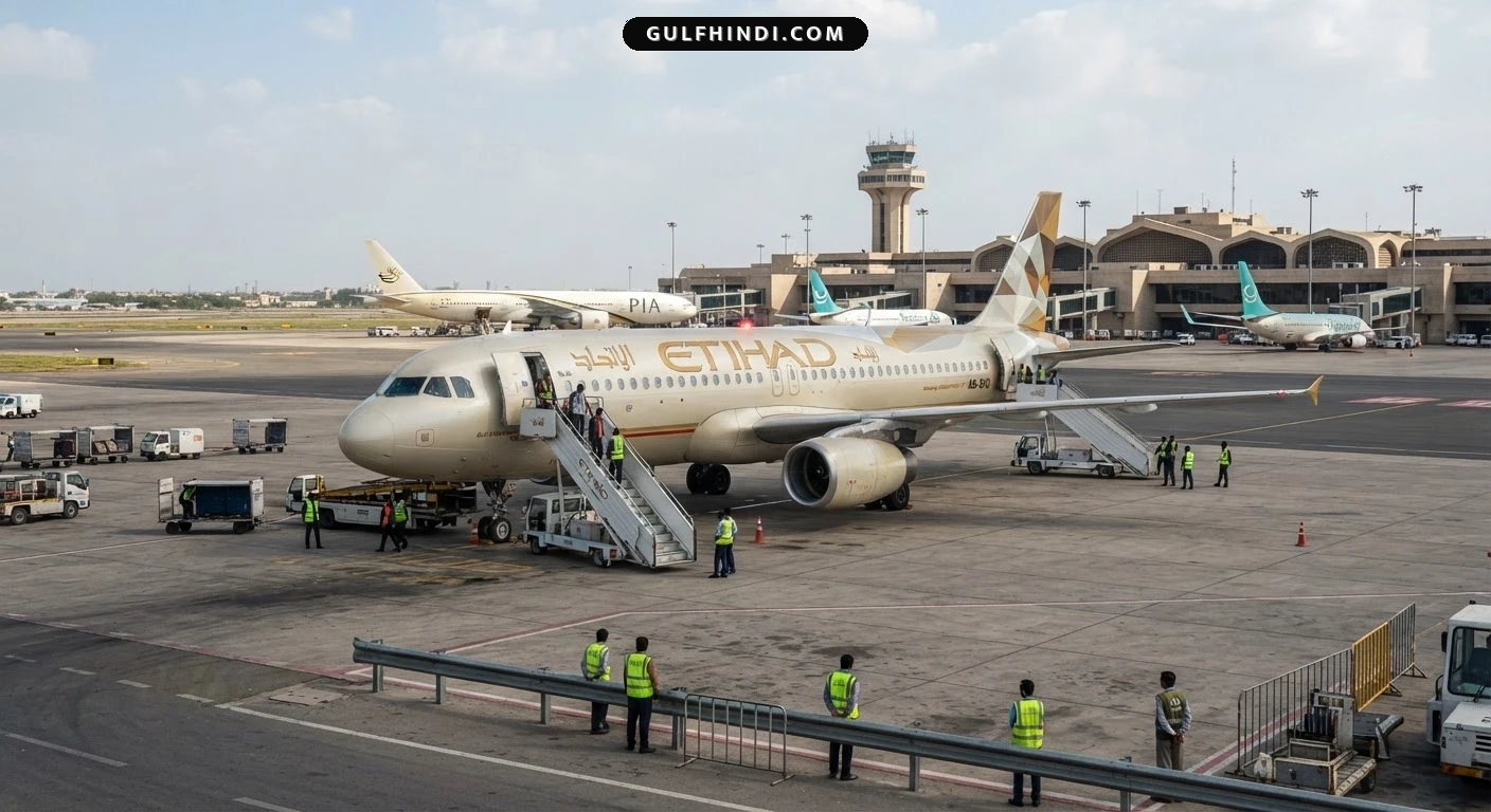 Etihad Airways: कराची से अबू धाबी जा रही फ्लाइट में आई तकनीकी खराबी, सुरक्षित वापस लौटी विमान.