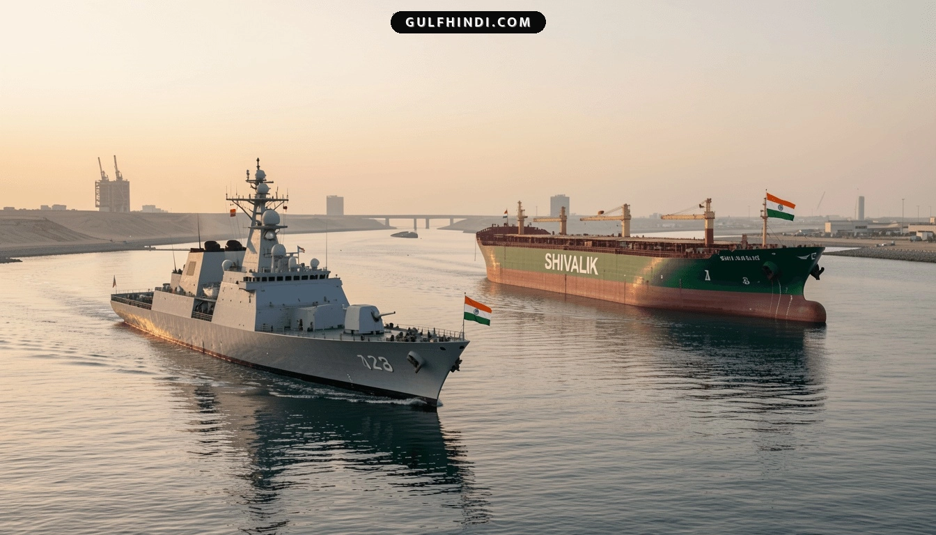 Indian Navy Action: Strait of Hormuz से सुरक्षित निकला गैस टैंकर Shivalik, गुजरात पहुंचा 40,000 टन माल