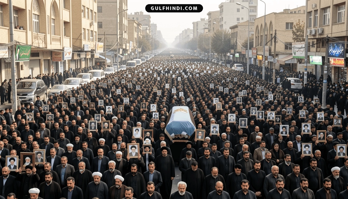 Iran Funeral: अयातुल्ला अली खामेनेई की अंतिम यात्रा में उमड़े लाखों लोग, पूरे देश में शोक का माहौल