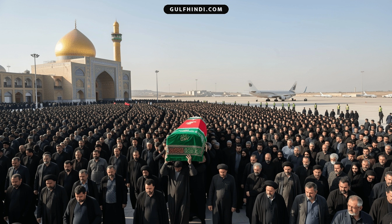 ईरान: आयतुल्लाह खामनेई का पार्थिव शरीर Mashhad पहुँचा, एयरस्पेस बंद और ट्रेन सेवाएं ठप