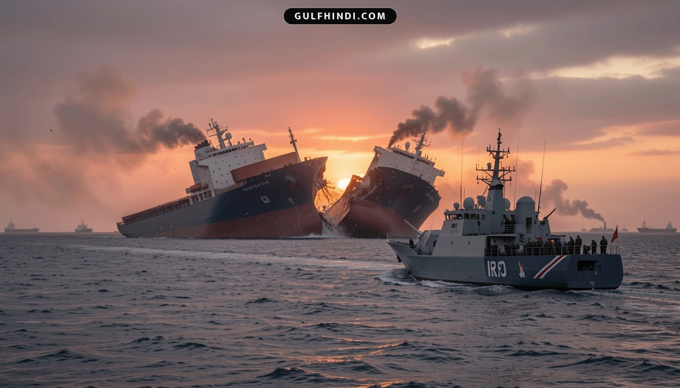 Strait of Hormuz में हादसा, ईरान के IRGC ने दो जहाजों के दुर्घटनाग्रस्त होने की पुष्टि की