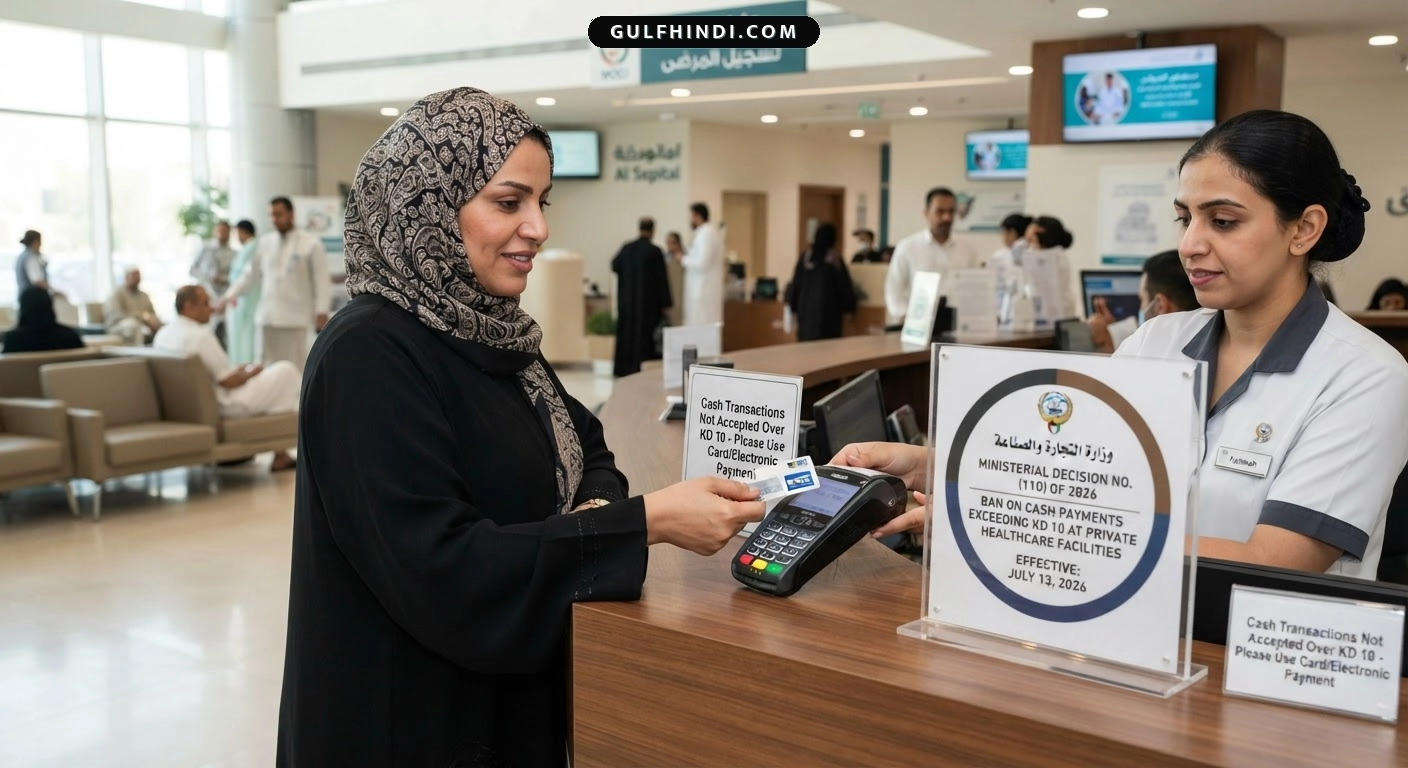 Kuwait का नया नियम: प्राइवेट अस्पतालों में 10 KD से ज्यादा का कैश पेमेंट अब बंद, 13 जुलाई से लागू होगा फैसला.