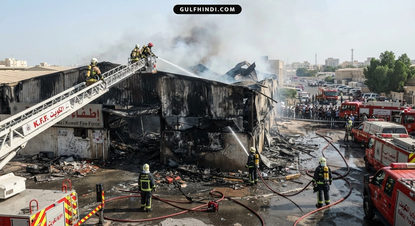 Kuwait News: खैतान में निर्माण सामग्री के गोदाम में लगी भीषण आग, दमकल विभाग ने पाया काबू.