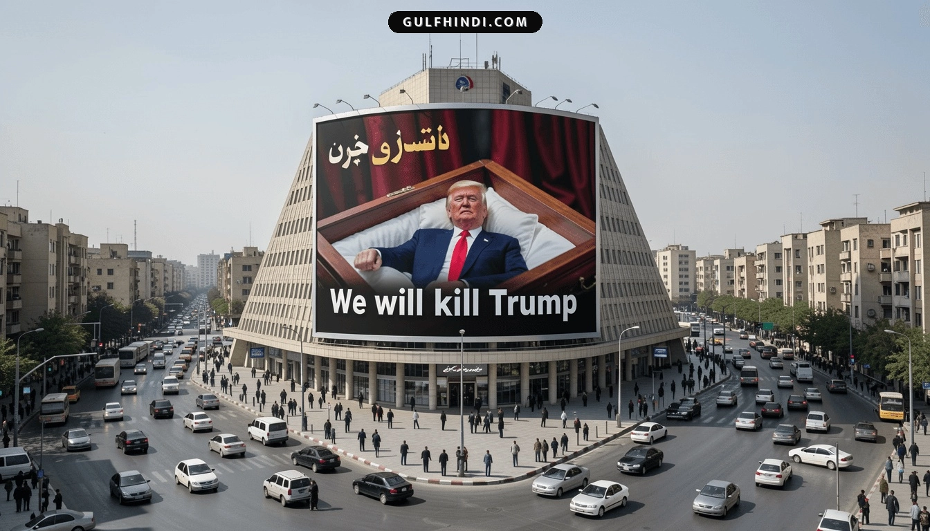 Tehran में ईरान का बड़ा कदम, चौराहे पर लगाया Trump का ताबूत वाला पोस्टर, बढ़ सकता है तनाव
