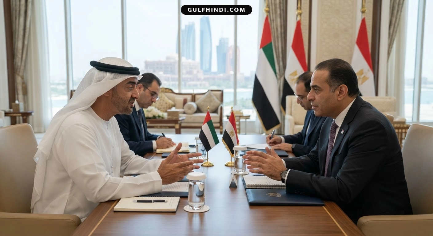 UAE और Egypt के विदेश मंत्रियों की अबू धाबी में बैठक, हॉर्मुज जलडमरूमध्य में सुरक्षा और क्षेत्रीय तनाव पर हुई चर्चा.